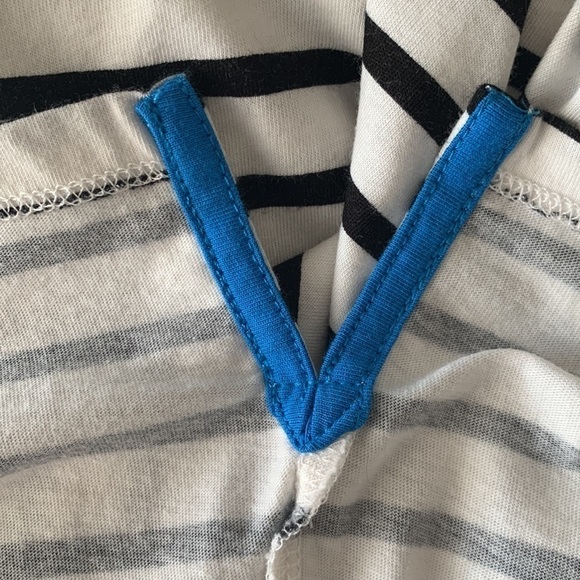 Boden Black White Striped Long Sleeve Top Sz 16/18 Preppy Coastal Grandma - Picture 8 of 8